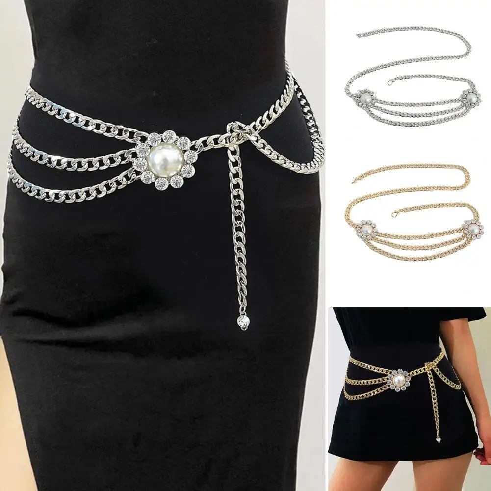 Waist Chain High Gloss Silver-plated Tight Waist Bling Rhinestone Imitation Pearl Ladies Belly Chain Body Chain for Party
Waist Chain High Gloss Silver-plated Tight Waist Bling Rhinestone Imitation Pearl Ladies Belly Chain Body Chain for Party