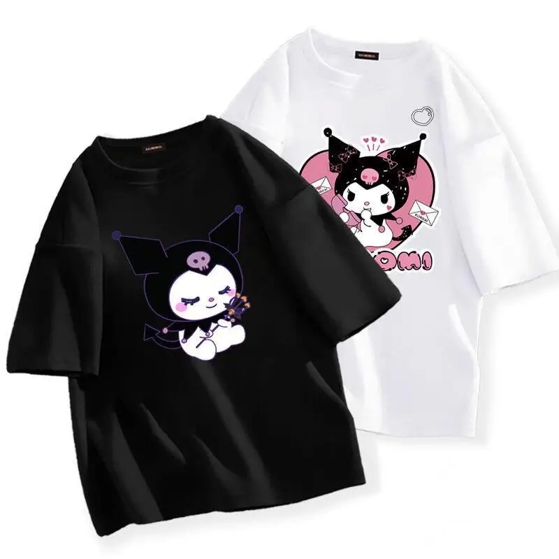 Sanrio Kuromi My Melody T-Shirt Summer Anime Cartoon Girly Heart Sanrios Short Sleeve Gothic Print Plus-Size Women's Clothing
Sanrio Kuromi My Melody T-Shirt Summer Anime Cartoon Girly Heart Sanrios Short Sleeve Gothic Print Plus-Size Women's Clothing