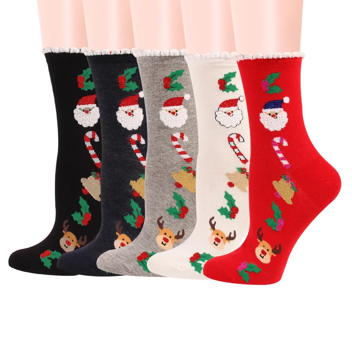 12 Pairs Cotton Socks Christmas Cartoon Santa Claus Patterns Sweat-absorbent Breathable Soft Women Socks Size 35-42
12 Pairs Cotton Socks Christmas Cartoon Santa Claus Patterns Sweat-absorbent Breathable Soft Women Socks Size 35-42