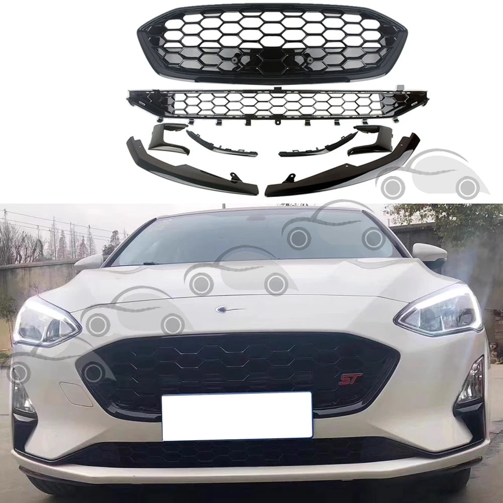Car Front Bumper Grill Upper & Lower Grille Lip Kit Fit For Ford Focus 2019 2020
Car Front Bumper Grill Upper & Lower Grille Lip Kit Fit For Ford Focus 2019 2020
