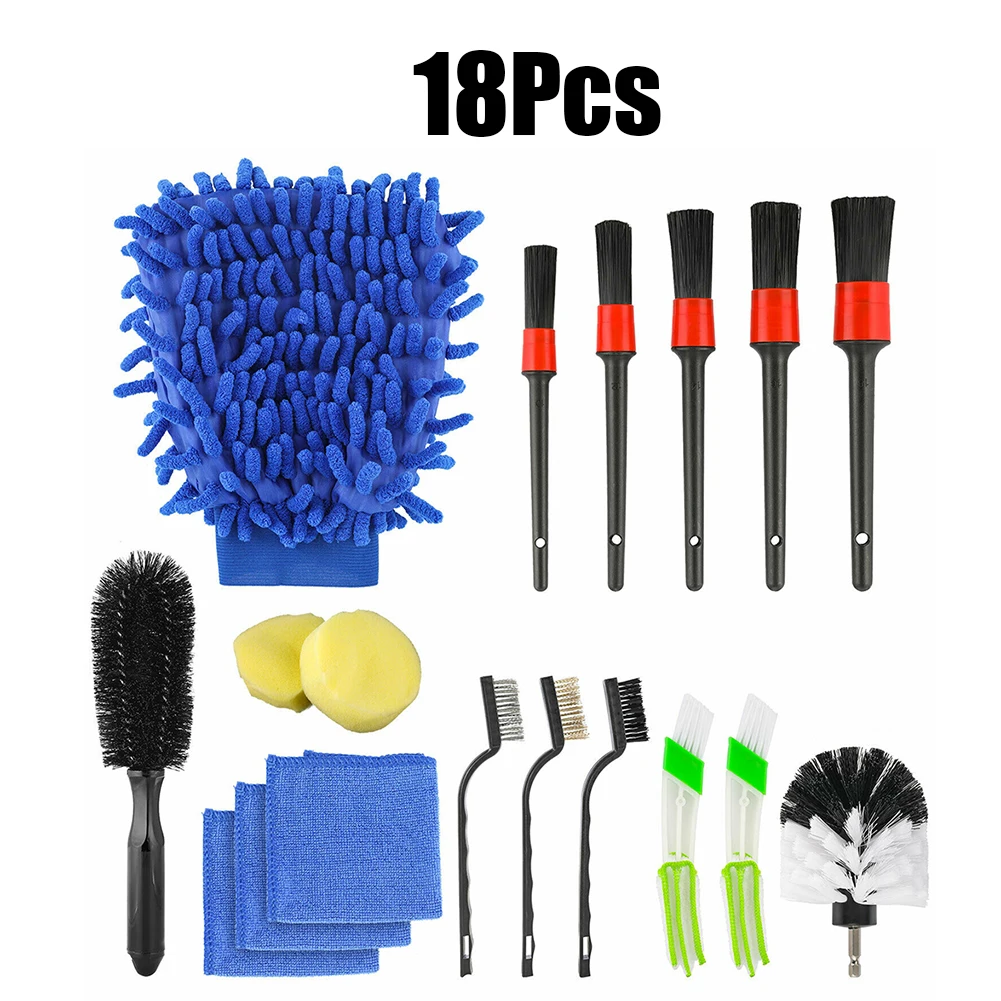 18PCS Multifunctional Car Detailing Brush Kit High Quality Boar Hair Auto Interior Wheel Gap Auto Cleaning Tools Accessories
18PCS Multifunctional Car Detailing Brush Kit High Quality Boar Hair Auto Interior Wheel Gap Auto Cleaning Tools Accessories