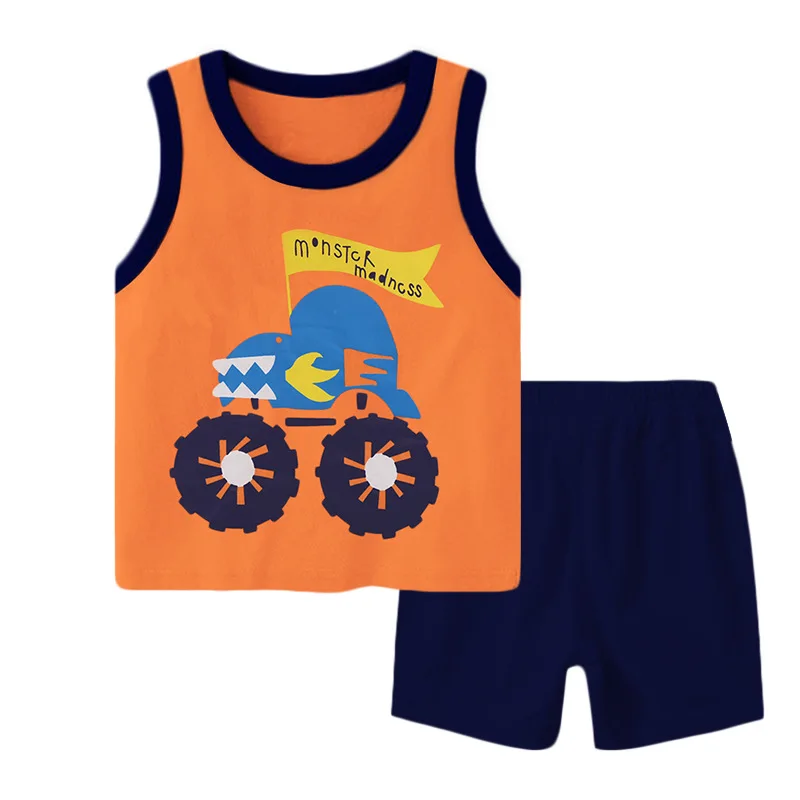 2 шт., Детские хлопковые футболки и шорты с принтом 
2 шт., Детские хлопковые футболки и шорты с принтом