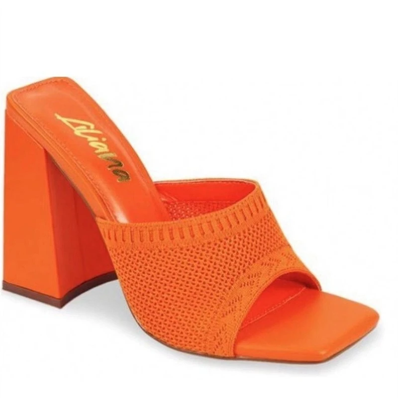 Summer Shoes High Heel Women's Sandals 2022 New Sexy Mesh Square Head Knitted Thick Heel Plus Size 43 Solid Color Women Slippers
Summer Shoes High Heel Women's Sandals 2022 New Sexy Mesh Square Head Knitted Thick Heel Plus Size 43 Solid Color Women Slippers
