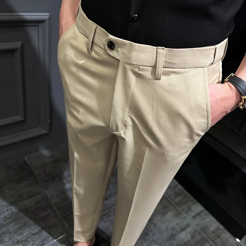 British style Fashion Men Suit Pants Formal Business Dress Pants Wedding Office Social Pants Casual Slim Streetwear Trousers
British style Fashion Men Suit Pants Formal Business Dress Pants Wedding Office Social Pants Casual Slim Streetwear Trousers