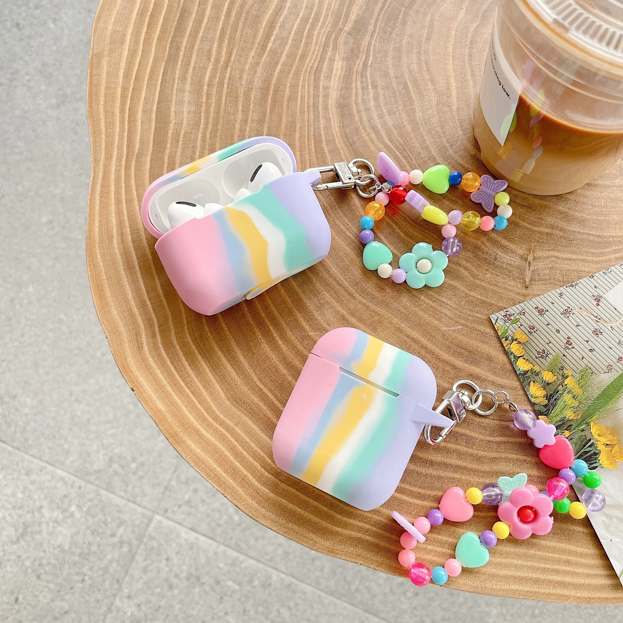 Cute Cartoon Rainbow Protective Silicone Case Cover For Airpods 1 2 3 Pro Earphone Cover For AirPods Accessories Flower Bracelet
Cute Cartoon Rainbow Protective Silicone Case Cover For Airpods 1 2 3 Pro Earphone Cover For AirPods Accessories Flower Bracelet