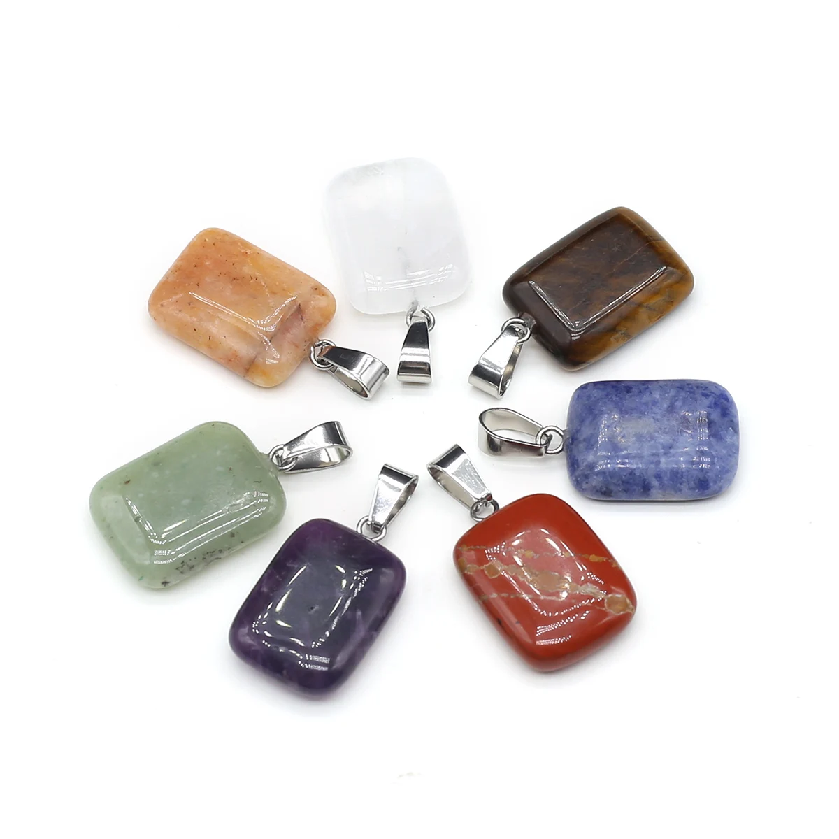 7Pcs Natural Semiprecious Stone Rectangle Pendant For Jewelry Making DIY Necklace Bracelet Earrings Accessories Gift 20X15X6mm
7Pcs Natural Semiprecious Stone Rectangle Pendant For Jewelry Making DIY Necklace Bracelet Earrings Accessories Gift 20X15X6mm