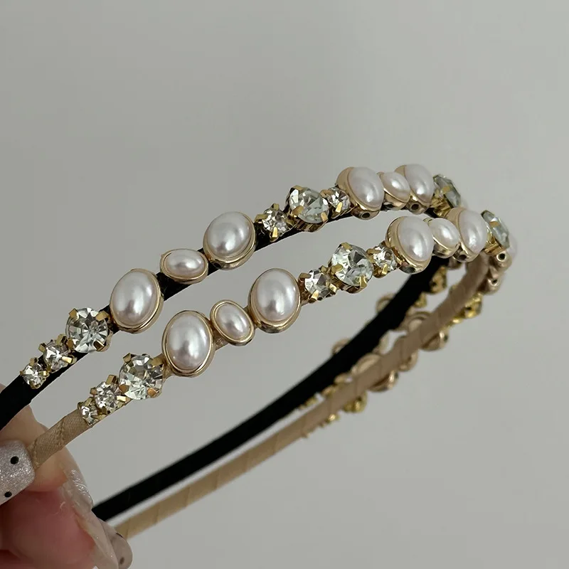 Pearl Rhinestone Headband Hair Clip Thin Edges Head Hoop Women Korean Elegant Princess Hair Band Shiny Hairhoop Hair Accessories
Pearl Rhinestone Headband Hair Clip Thin Edges Head Hoop Women Korean Elegant Princess Hair Band Shiny Hairhoop Hair Accessories