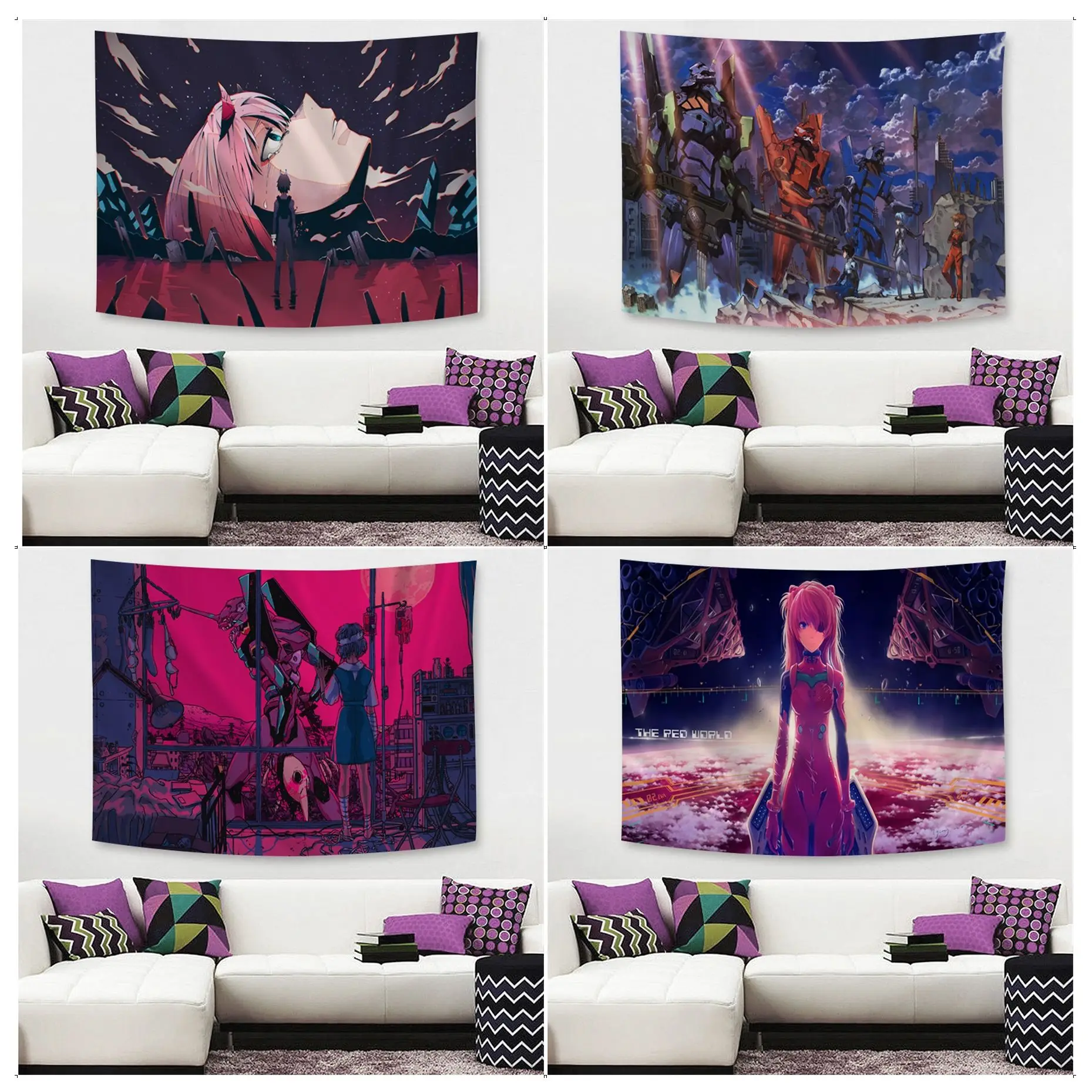 BANDAI Neon Genesis Evangelion DIY Wall Tapestry For Living Room Home Dorm Decor Wall Hanging Sheets 
BANDAI Neon Genesis Evangelion DIY Wall Tapestry For Living Room Home Dorm Decor Wall Hanging Sheets