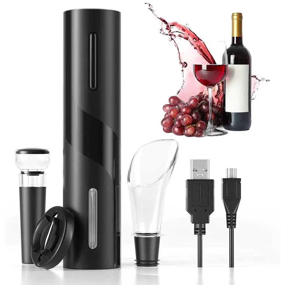 Electric Bottle Opener for Red Wine Automatic Wine Corkscrew Foil Cutter Set Accessories Kitchen Gadgets Beer Bottle Opener
Electric Bottle Opener for Red Wine Automatic Wine Corkscrew Foil Cutter Set Accessories Kitchen Gadgets Beer Bottle Opener