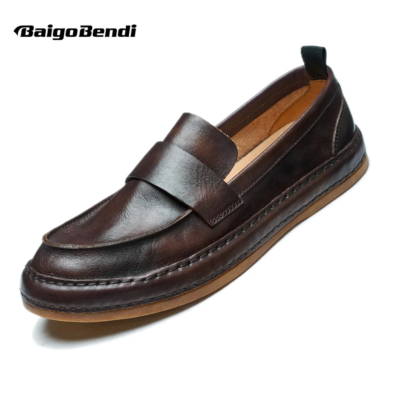 Euro Size Men's Summer High-end Leather Loafers Lighweight Slip-on Driving Boat Shoes Businessman Handmade Simple Outdoor Flats
Euro Size Men's Summer High-end Leather Loafers Lighweight Slip-on Driving Boat Shoes Businessman Handmade Simple Outdoor Flats