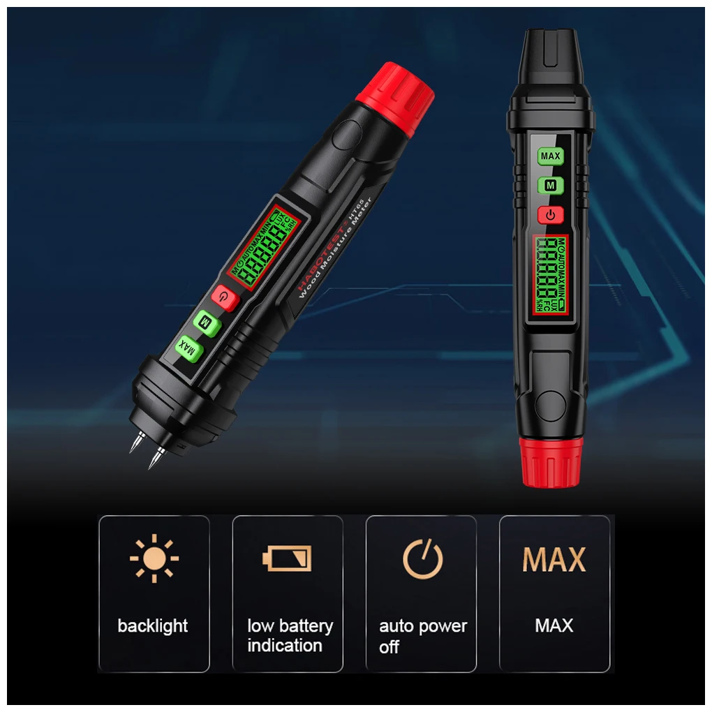 Измеритель влажности, детекторы влажности, легкий компактный цифровой индикатор 
Измеритель влажности, детекторы влажности, легкий компактный цифровой индикатор