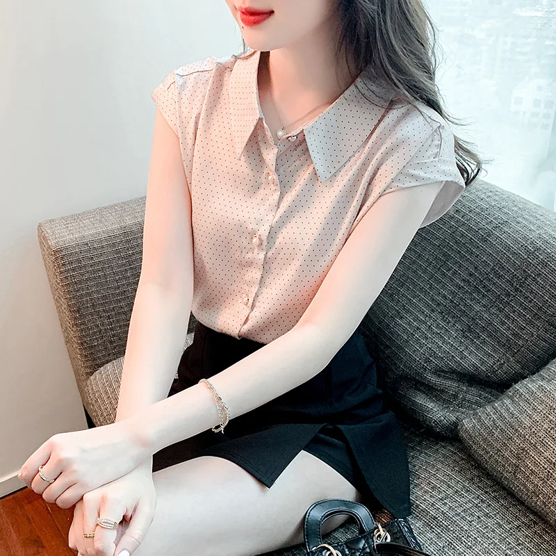 Short Sleeve Summer Thin Women Tops 2022 New Design Korean Fashion Chiffon Office Lady Shirts For Girls V-Neck Blouses
Short Sleeve Summer Thin Women Tops 2022 New Design Korean Fashion Chiffon Office Lady Shirts For Girls V-Neck Blouses