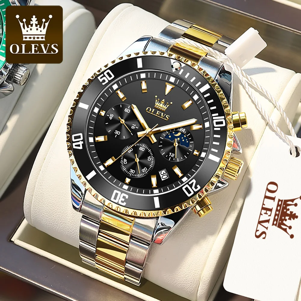 OLEVS Men's Watches Multifunctional Green Water Ghost Three Eyes Chronograph Quartz Luminous Waterproof Stainless Steel Watch
OLEVS Men's Watches Multifunctional Green Water Ghost Three Eyes Chronograph Quartz Luminous Waterproof Stainless Steel Watch