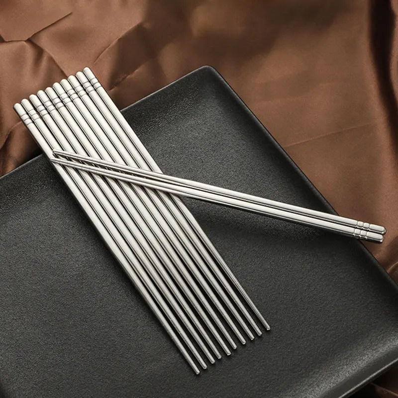C2 10Pairs Chinese Metal Chopsticks Household High Temperature Sterilizable Non-slip Stainless Steel Chopsticks Kitchen Gadgets
C2 10Pairs Chinese Metal Chopsticks Household High Temperature Sterilizable Non-slip Stainless Steel Chopsticks Kitchen Gadgets