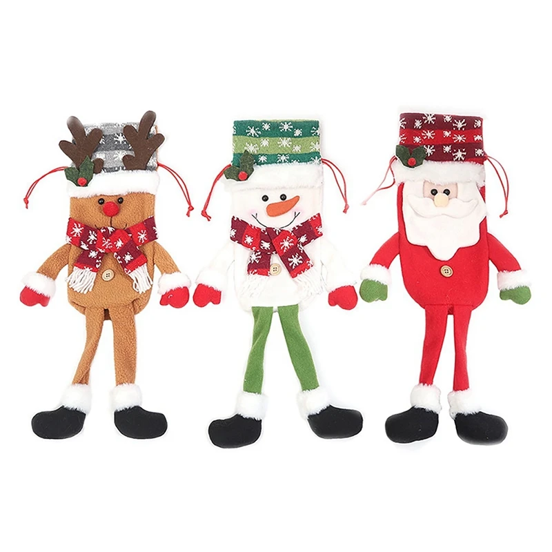 3 Pcs Long-Legged Santa Snowman Elk Christmas Wine Bottle Cover Xmas Decor Wine Bottle Bags with Drawstrings Reusable
3 Pcs Long-Legged Santa Snowman Elk Christmas Wine Bottle Cover Xmas Decor Wine Bottle Bags with Drawstrings Reusable