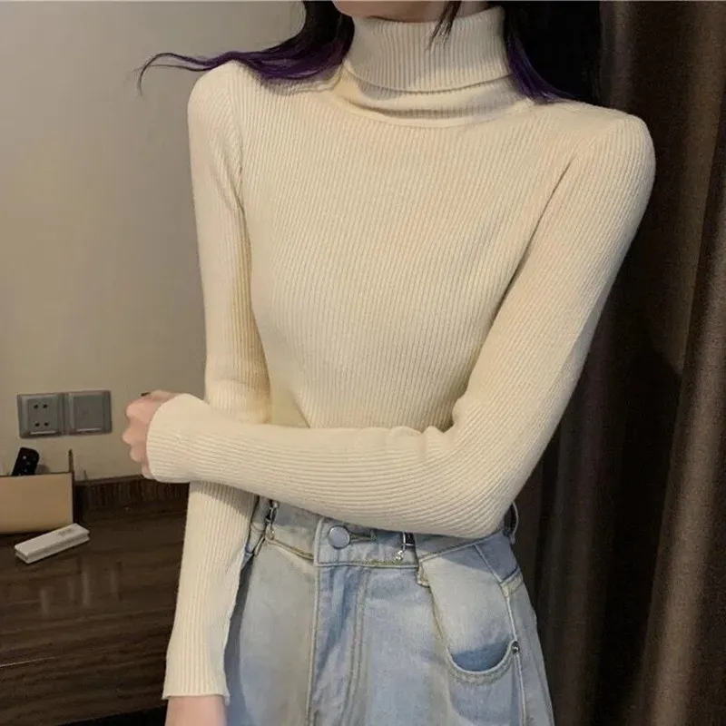 Autumn Winter Fashion Woman Solid Casual Sexy Pullover Turtleneck Women Slim Tees Bottom Knitted Top Soft Simple
Autumn Winter Fashion Woman Solid Casual Sexy Pullover Turtleneck Women Slim Tees Bottom Knitted Top Soft Simple
