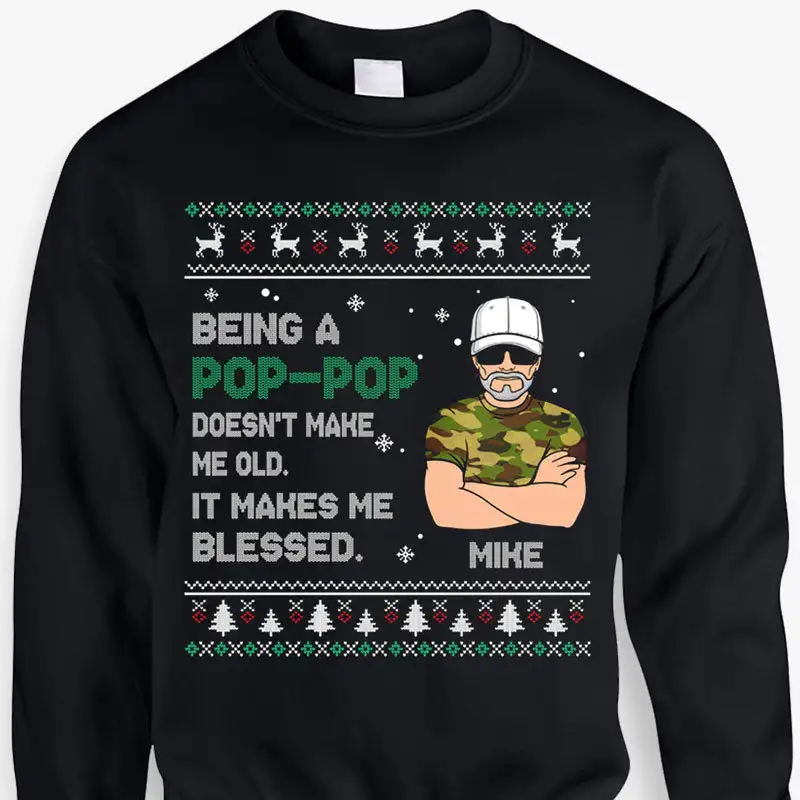 Cotton Graphic Sweatshirts Long Sleeeve Print Being Grandpa Makes Me Blessed, Personalized Custom Sweaters,Christmas Gifts Tops
Cotton Graphic Sweatshirts Long Sleeeve Print Being Grandpa Makes Me Blessed, Personalized Custom Sweaters,Christmas Gifts Tops