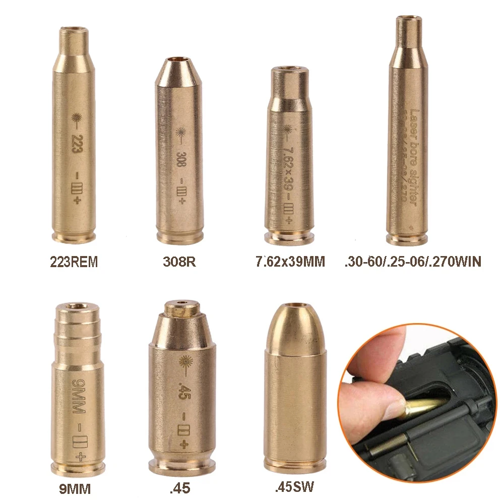 Red Dot Laser Brass Boresighter 9MM CAL.308 .223 30-06 .45 7.62x39 .270 Cartridge Boresight for Rifle Scope Hunting Accessories
Red Dot Laser Brass Boresighter 9MM CAL.308 .223 30-06 .45 7.62x39 .270 Cartridge Boresight for Rifle Scope Hunting Accessories