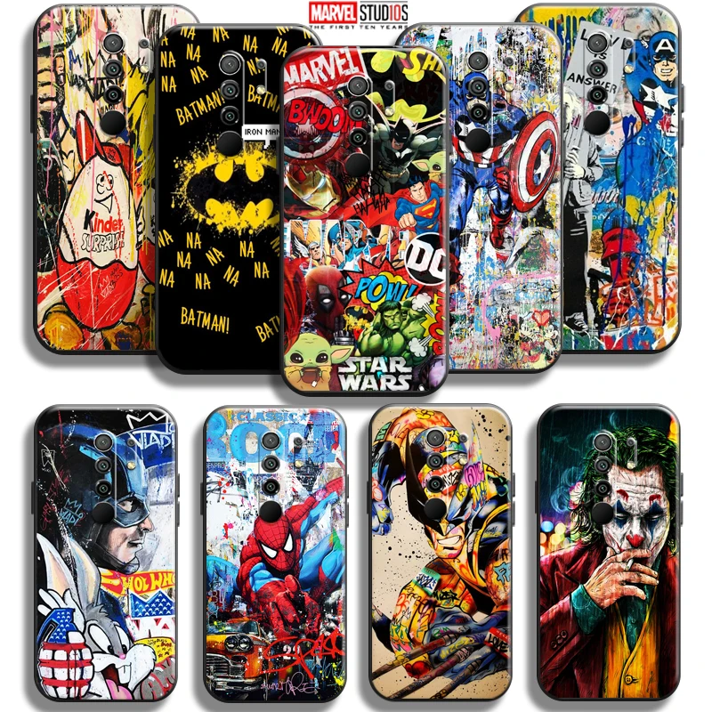 Marvel Street Graffiti Phone Case 6.53 Inch For Xiaomi Redmi 9 Phone Case Funda Soft Black Back Silicone Cover Liquid Silicon
Marvel Street Graffiti Phone Case 6.53 Inch For Xiaomi Redmi 9 Phone Case Funda Soft Black Back Silicone Cover Liquid Silicon