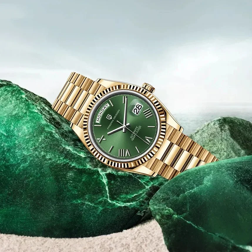 

PAGANI DESIGN New ST16 Movt Automatic Men's Watches Week Calendar Mechanical Wristwatch 36mm AR Sapphire Luxury Dive Watch Men