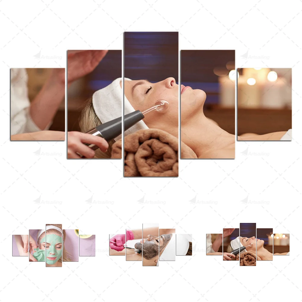 Modular HD Prints Spa Pictures 5 Pieces Canvas Art Wall Decor Face Massage Poster for Beauty salon Home Decoration
Modular HD Prints Spa Pictures 5 Pieces Canvas Art Wall Decor Face Massage Poster for Beauty salon Home Decoration