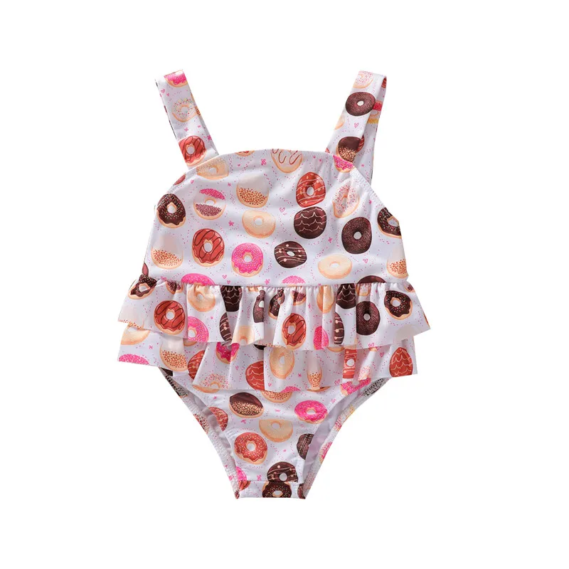 Kids Summer Swimsuits Doughnut Print Cute Tankinis Square Neck Sleeveless Ruffles Bathing Beach Romper for Baby Girls 0-3 Years
Kids Summer Swimsuits Doughnut Print Cute Tankinis Square Neck Sleeveless Ruffles Bathing Beach Romper for Baby Girls 0-3 Years