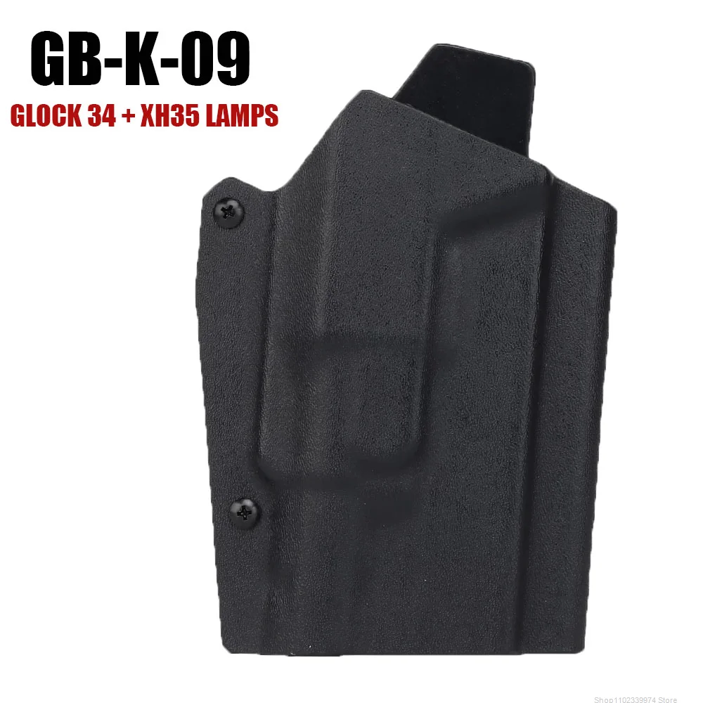 Тактическая кобура Kydex для Glock 34 + XH35, серия ламп, быстросъемная кобура для пистолета, светильник Кая кобура с подшипником, Охотничьи аксессуа...
Тактическая кобура Kydex для Glock 34 + XH35, серия ламп, быстросъемная кобура для пистолета, светильник Кая кобура с подшипником, Охотничьи аксессуа...