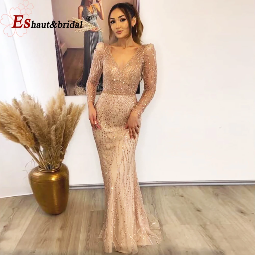 Elegant Mermaid Green Evening Night Dress for Women 2023 V Neck Long Puff Sleeves Beads Sequin Formal Prom Wedding Party Gowns
Elegant Mermaid Green Evening Night Dress for Women 2023 V Neck Long Puff Sleeves Beads Sequin Formal Prom Wedding Party Gowns