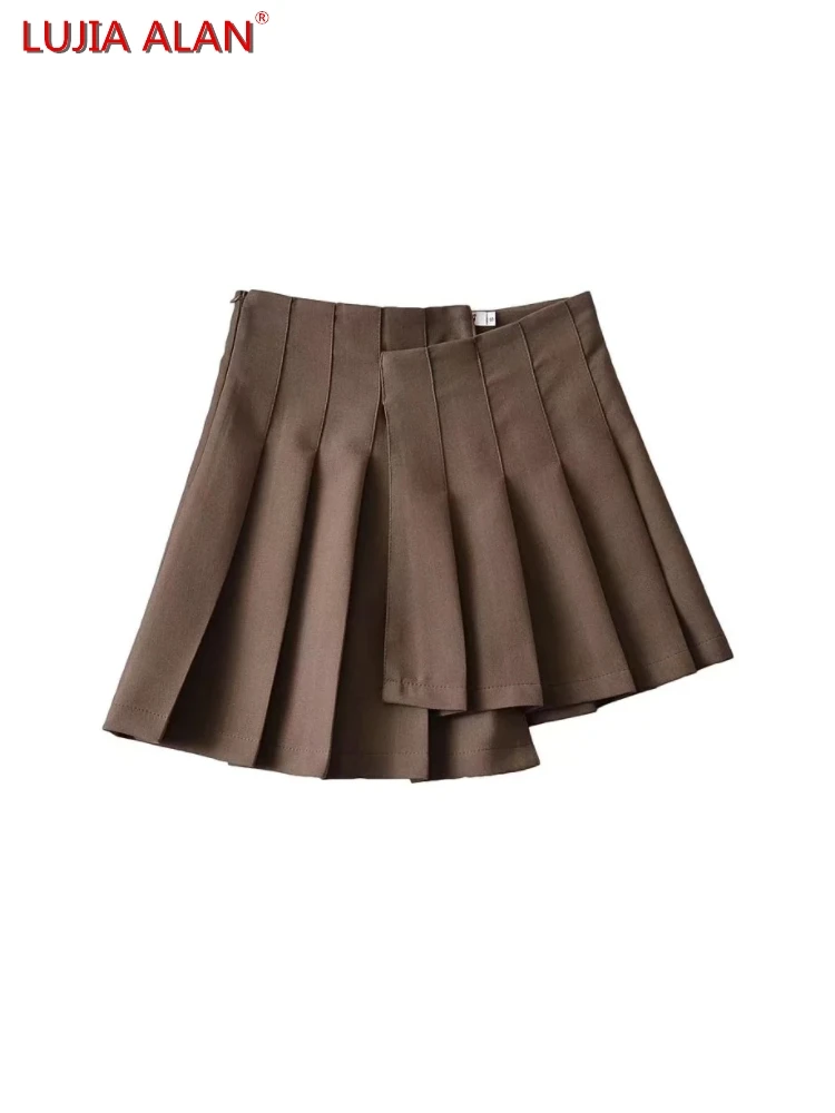 3 Color Hot Sale New Women's High Waist Side Zipper Casual Loose Asymmetrical Pleated Skirts LUJIA ALAN P3190
3 Color Hot Sale New Women's High Waist Side Zipper Casual Loose Asymmetrical Pleated Skirts LUJIA ALAN P3190