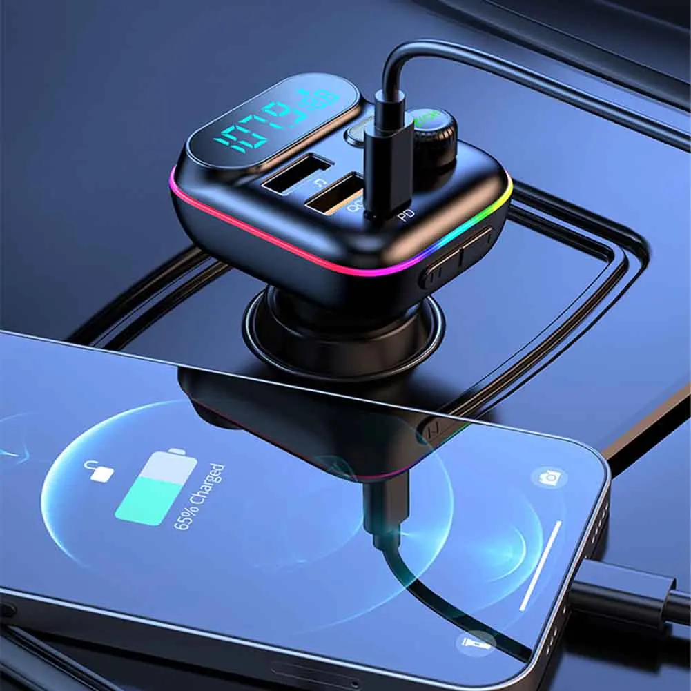 Car Radio AUX PD Charger Bluetooth 5.0 QC3.0 FM Transmitter Wireless USB Adapter Car Accessories High Weight FM Transmitter
Car Radio AUX PD Charger Bluetooth 5.0 QC3.0 FM Transmitter Wireless USB Adapter Car Accessories High Weight FM Transmitter