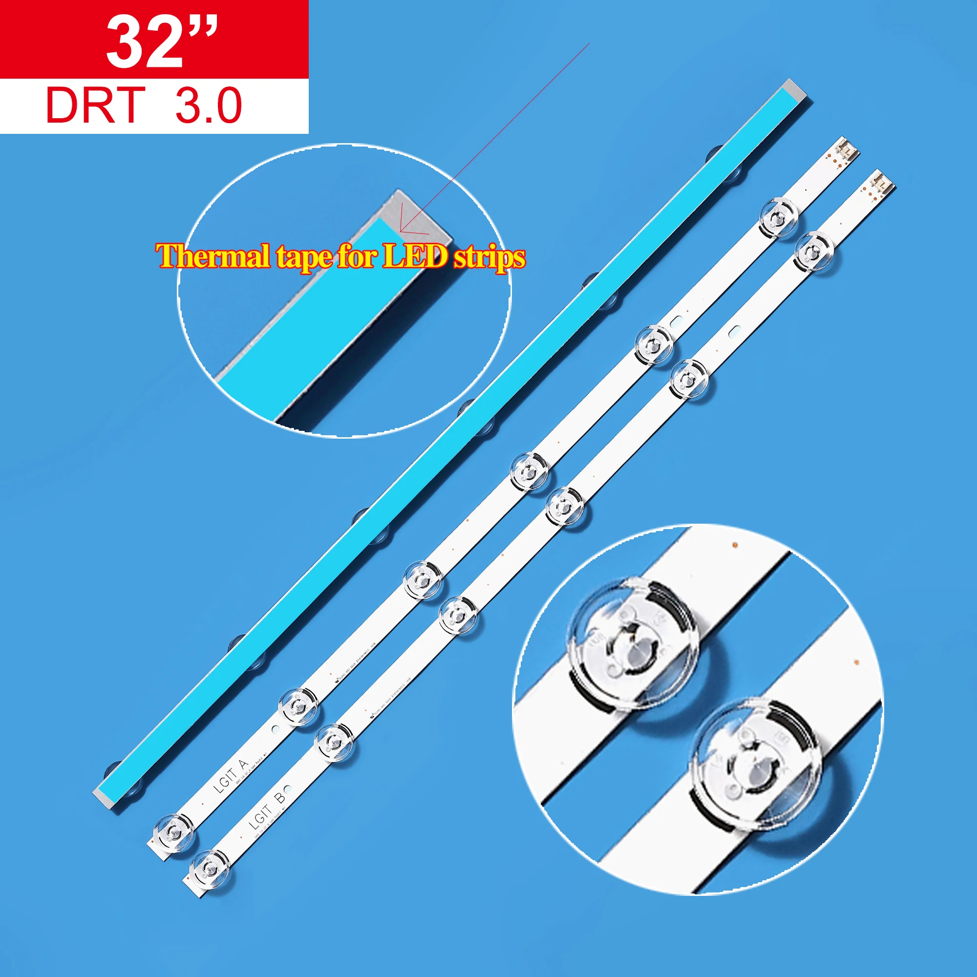 Светодиодная лента для подсветки 3 шт. телевизора 32 дюйма innotek drt 0 подсветка drt3.0