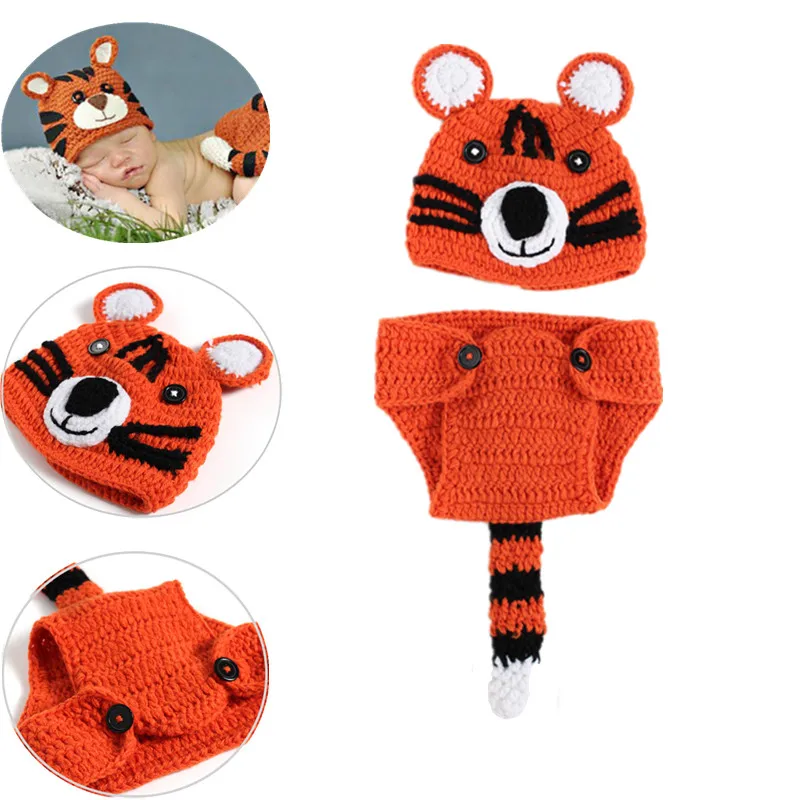 2Pcs/Set Crochet Knit Cartoon Tiger Hat Long Tail Pants Outfits Baby Photo Costume Clothes Newborn Photography Prop
2Pcs/Set Crochet Knit Cartoon Tiger Hat Long Tail Pants Outfits Baby Photo Costume Clothes Newborn Photography Prop