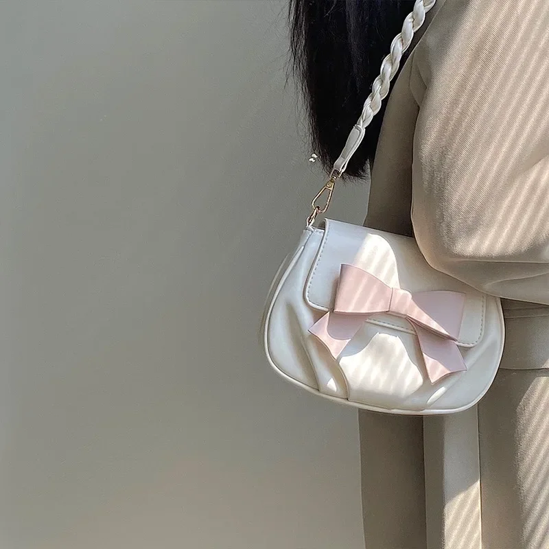 

BAG433H41-H45 Luxury brand designer new women's bag bow small round bag pleated cloud bag soft shoulder crossbody bag
