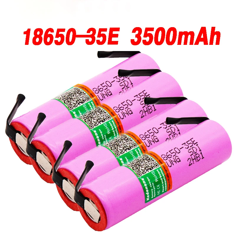 

100% original made in Korea 18650 3500mah 20A discharge inr18650-35e 3.7V 18650 battery 3.7V rechargeable battery+DIY Nicke