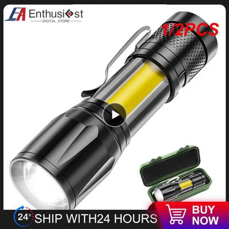 1/2 шт., светодиодный мини-фонарик с Usb-зарядкой 
1/2 шт., светодиодный мини-фонарик с Usb-зарядкой