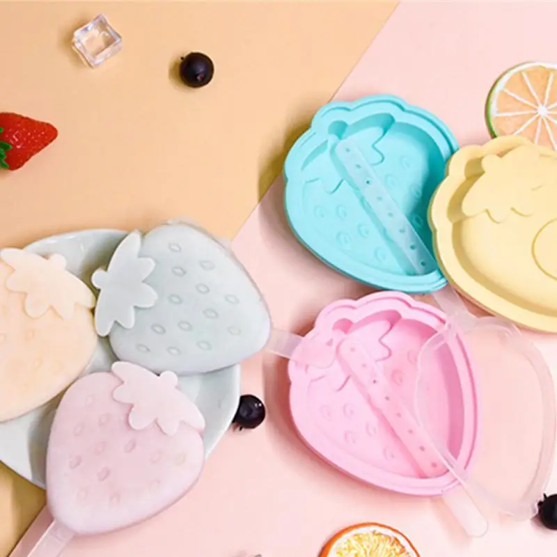 

Strawberry Ice Cube Tray Silicone Molds Summer Kitchen Accessories DIY Cake Chocolate Candy Baking Mold Ice Cream Maker Gadgets