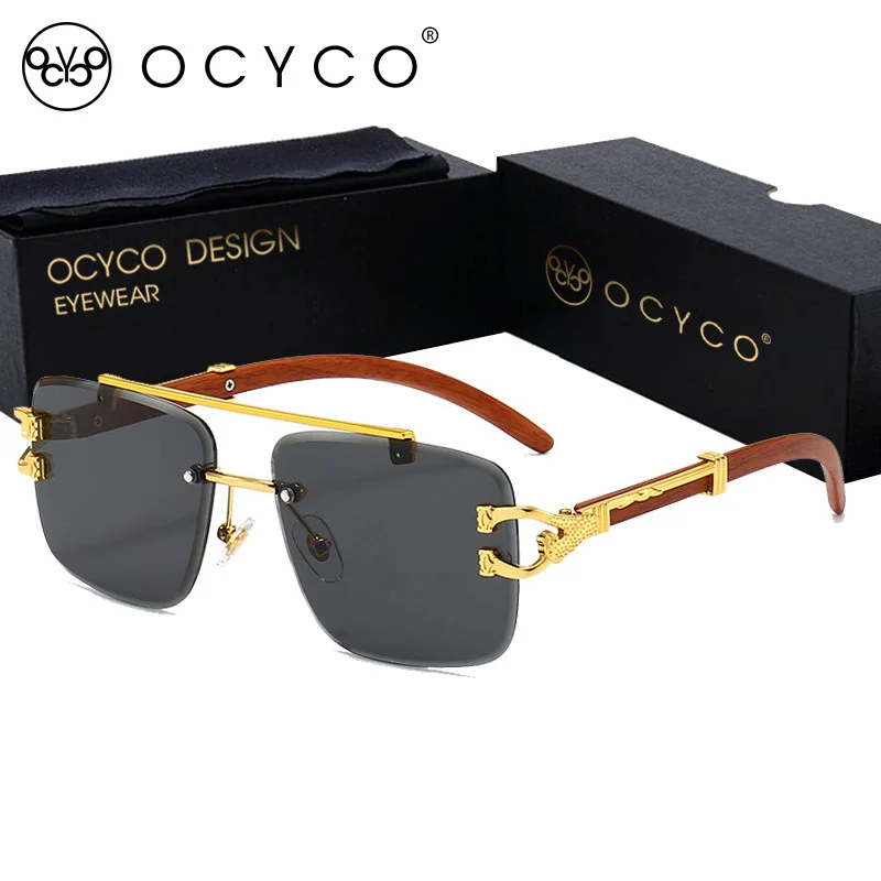 

OCYCO 2022 New Rimless Leopard Head Sunglasses Women Punk Sun Glasses Men Sunglass Oculos Feminino Lentes Gafas De Sol UV400