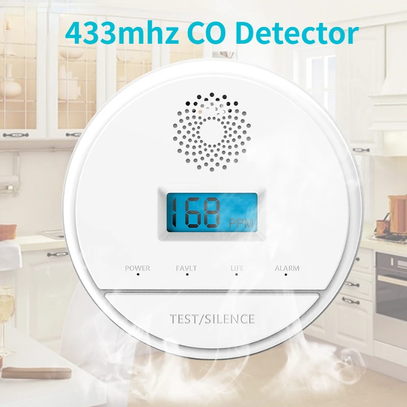 433MHz Wireless Smoke Detector CO Sensor Carbon Monoxide Gas Detector Alarm To Prevent Poisoning for Indoor Home Safety
433MHz Wireless Smoke Detector CO Sensor Carbon Monoxide Gas Detector Alarm To Prevent Poisoning for Indoor Home Safety