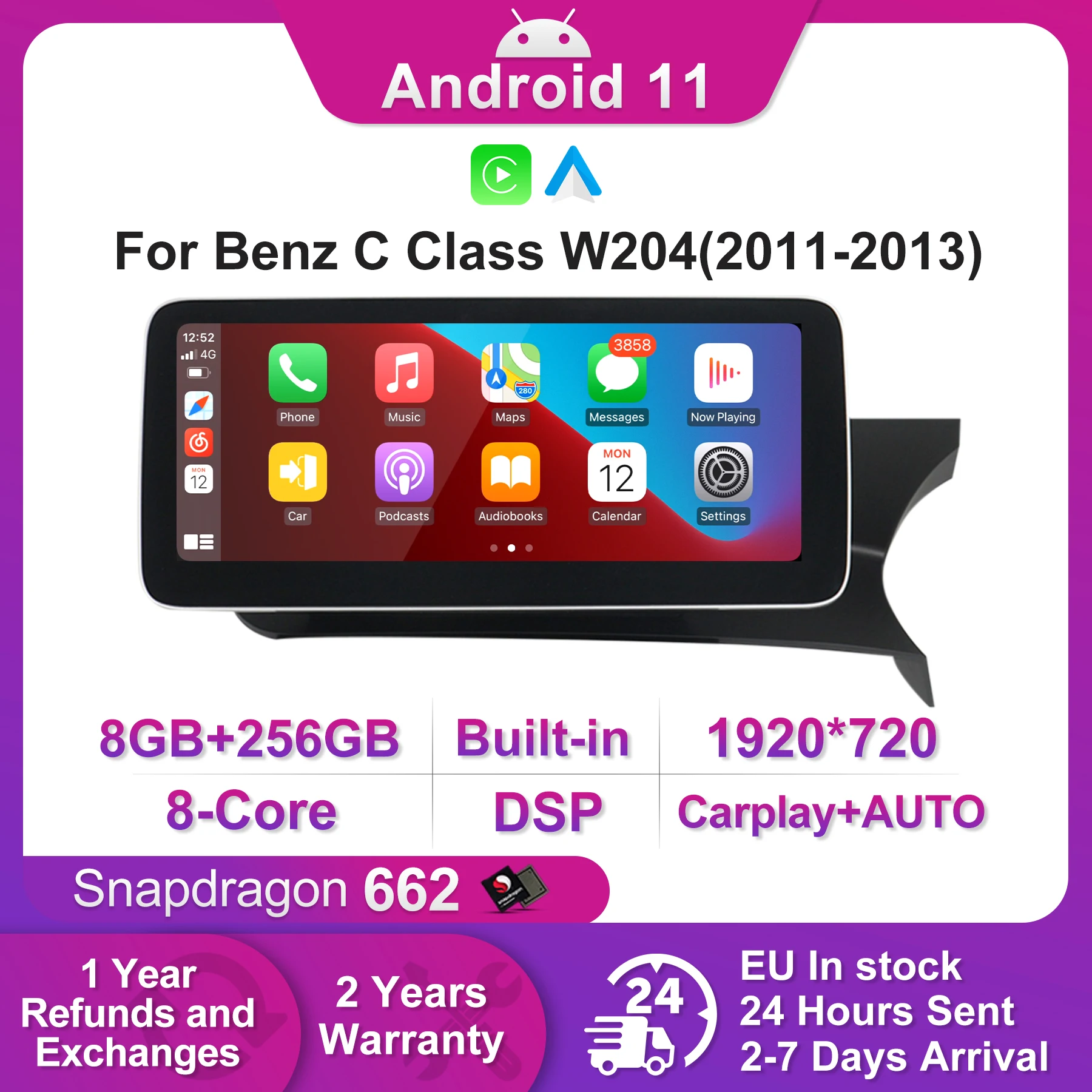 for Mercedes-Benz C-Class W204 2011-2013 NTG4.5 car GPS multimedia player compatible with original car system functions Android
for Mercedes-Benz C-Class W204 2011-2013 NTG4.5 car GPS multimedia player compatible with original car system functions Android