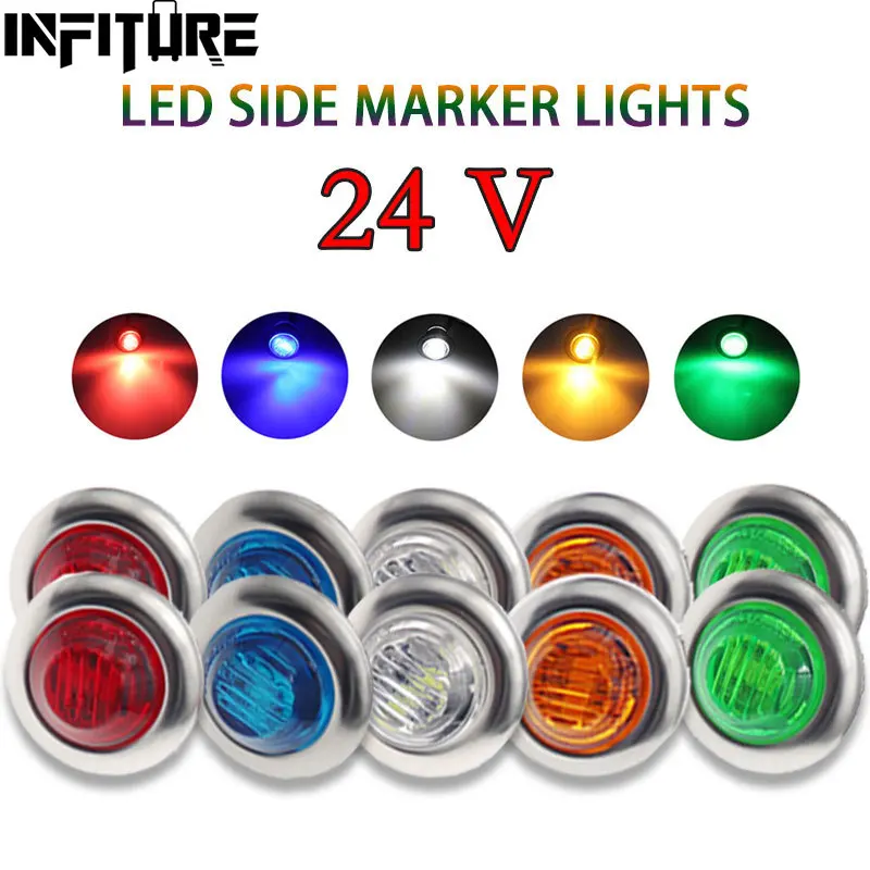 2pcs 24V 3LED 3/4" Round Amber Trailer Chrome Side Marker Lights Trucks Tractors Clearance Lights Lamp Bullet Waterproof Red
2pcs 24V 3LED 3/4" Round Amber Trailer Chrome Side Marker Lights Trucks Tractors Clearance Lights Lamp Bullet Waterproof Red