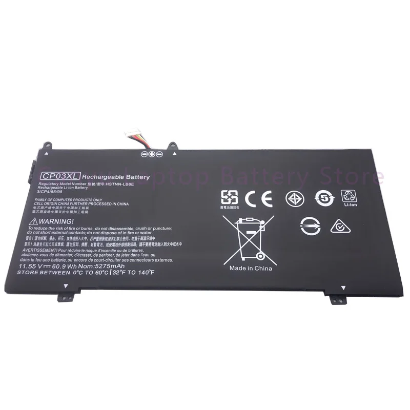 Новый аккумулятор CP03XL для ноутбука HP Spectre x360 13-ae049ng 13-ae040ng 13-ae052nr 929066-421 929072-855 HSTNN-LB8E 11,55 V
Новый аккумулятор CP03XL для ноутбука HP Spectre x360 13-ae049ng 13-ae040ng 13-ae052nr 929066-421 929072-855 HSTNN-LB8E 11,55 V