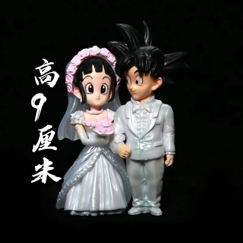 Anime Figures Dragon Ball Goku Chichi Married Figurine Wedding Dress 9cm PVC Statue Model Doll Collectible Decora Ornament Toys
Anime Figures Dragon Ball Goku Chichi Married Figurine Wedding Dress 9cm PVC Statue Model Doll Collectible Decora Ornament Toys
