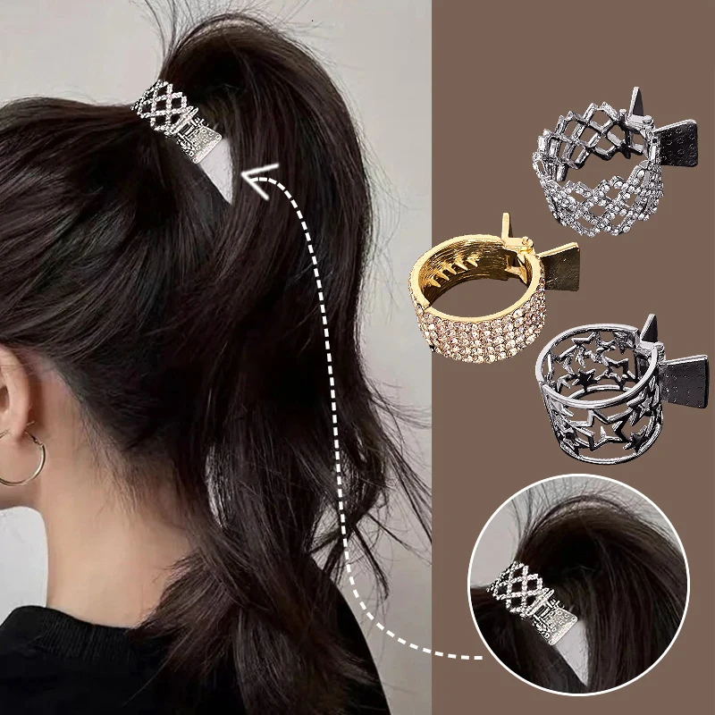 

Girl High Ponytail Clip Fixed Hairpin Claw Clip Pearl Rhinestone Hair Claws Anti-Sagging Advanced Sense Fashion Hair Accessories