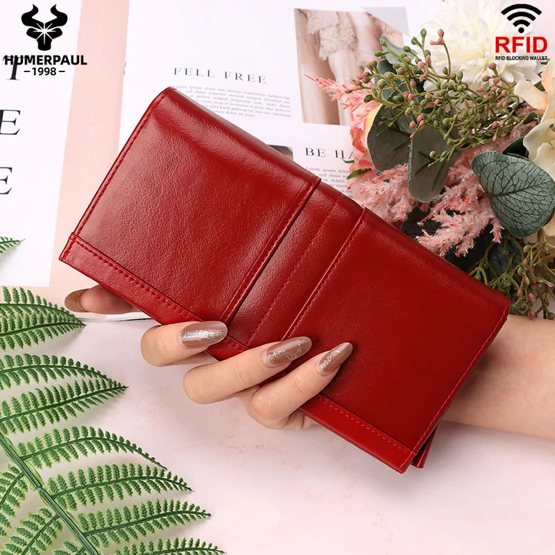 Long Woman Bag RFID Anti-Theft Brush Leather Lady Purse Holding Bag Head Layer Cowhide Card Pack Mobile Phone Package
Long Woman Bag RFID Anti-Theft Brush Leather Lady Purse Holding Bag Head Layer Cowhide Card Pack Mobile Phone Package
