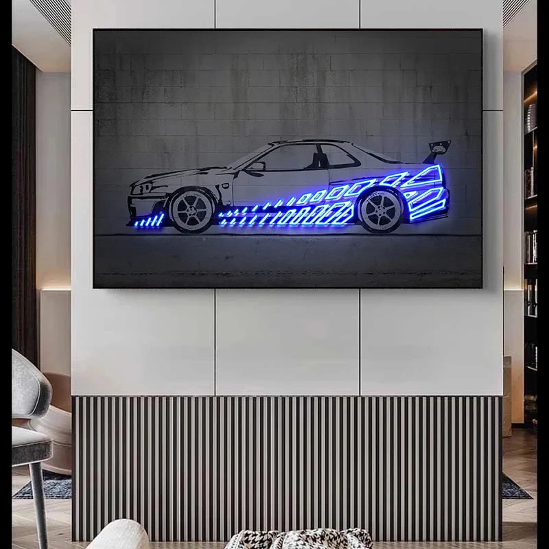 Neon Art Print On Canvas Racing Graffiti Posters and Prints Abstract Wall Art Pictures for Living Room Home Decoration Cuadros
Neon Art Print On Canvas Racing Graffiti Posters and Prints Abstract Wall Art Pictures for Living Room Home Decoration Cuadros