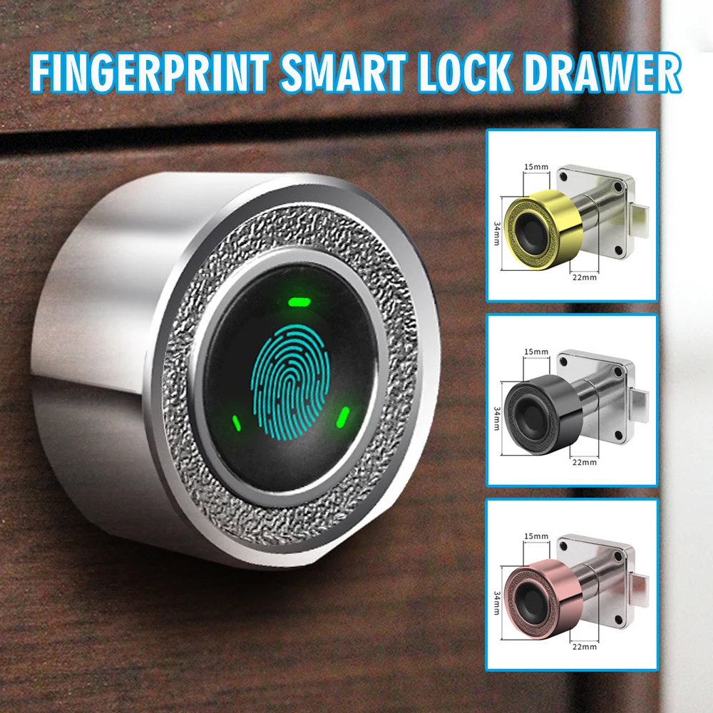 1pc Fingerprint Smart Lock Zinc Alloy Drawer Padlock Office Cabinet Electronic Locks Fast 0.5 Second Unlock For Bedside Tables
1pc Fingerprint Smart Lock Zinc Alloy Drawer Padlock Office Cabinet Electronic Locks Fast 0.5 Second Unlock For Bedside Tables