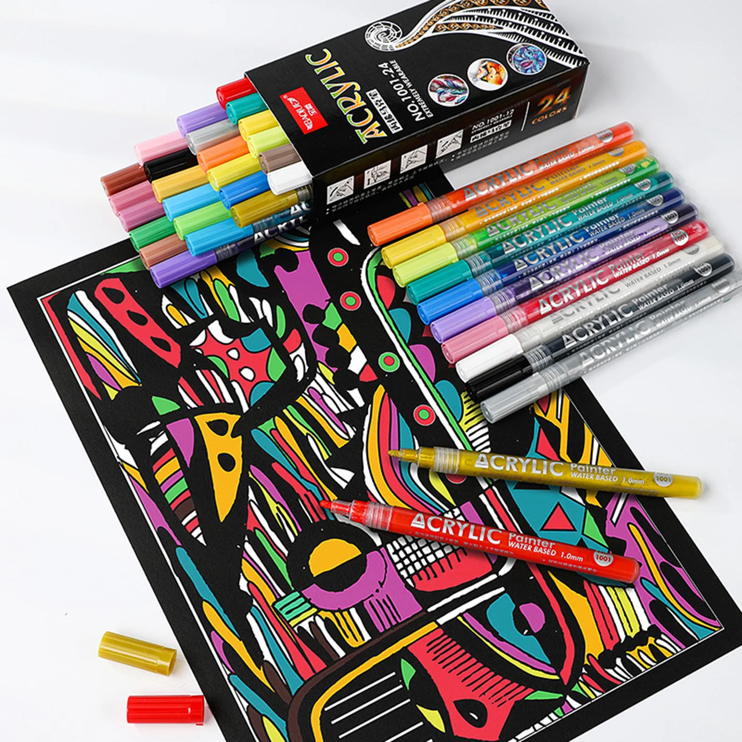 12 Colors Acrylic Paint Markers,1.0mm Tip Paint Pens,Graffiti Markers, Permanent Markers for Kids Rock Wood Mugs Fabric Windows
12 Colors Acrylic Paint Markers,1.0mm Tip Paint Pens,Graffiti Markers, Permanent Markers for Kids Rock Wood Mugs Fabric Windows