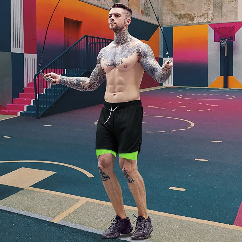 Gym Shorts Men Compression 2 In 1 Double-Deck Tights Quick Dry Fitness Sports Bodybuilding Basketball Training Running Shorts
Gym Shorts Men Compression 2 In 1 Double-Deck Tights Quick Dry Fitness Sports Bodybuilding Basketball Training Running Shorts