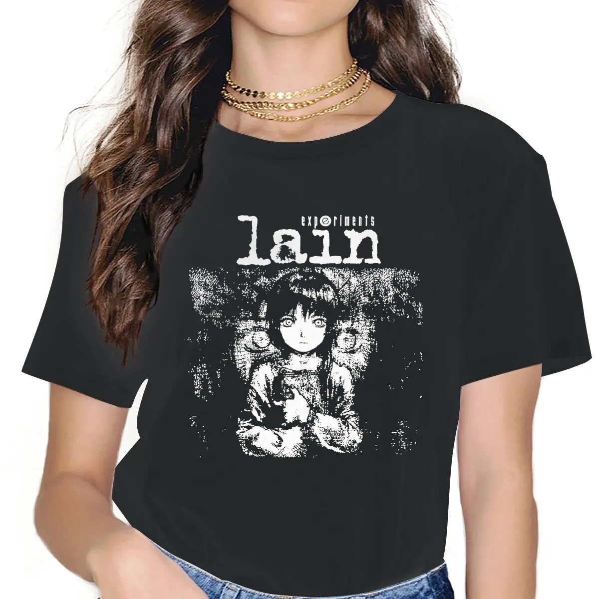 Essential Sweet Girls Women T-Shirt Serial Experiments Lain Anime 5XL Blusas Harajuku Casual Short Sleeve Vintage Oversized Top
Essential Sweet Girls Women T-Shirt Serial Experiments Lain Anime 5XL Blusas Harajuku Casual Short Sleeve Vintage Oversized Top