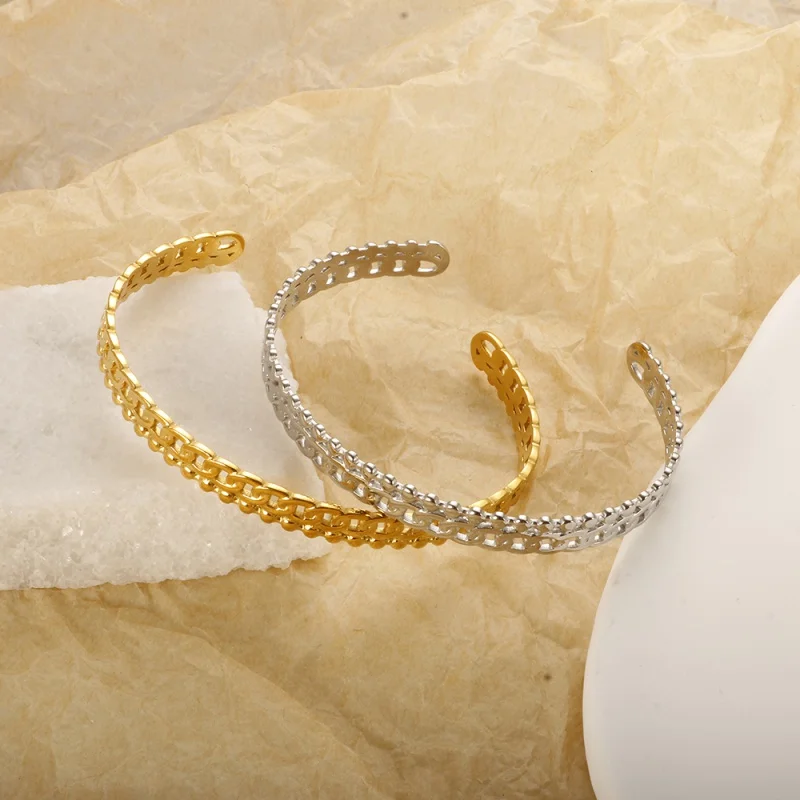 Women's Waterproof Stainless Steel Classic Open Front Bracelet Adjustable Ball Chain Metal Wheat Ear Bracelet Jewelry Gift
Women's Waterproof Stainless Steel Classic Open Front Bracelet Adjustable Ball Chain Metal Wheat Ear Bracelet Jewelry Gift